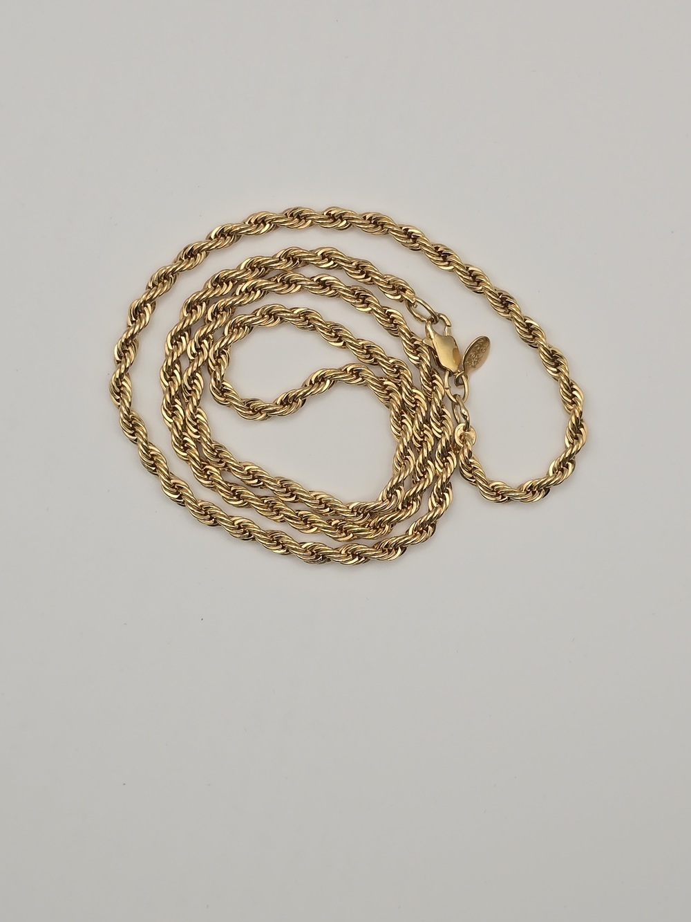 Elegant Vintage 24" Gold Rope Chain Necklace for Men Or Women - Picture 3 of 5